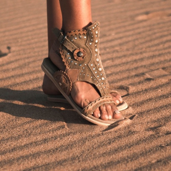 El Vaquero Maya Sandals - limited edition Mou/gold. Sz. 40 - Picture 4 of 16